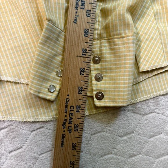 VTG 50s 60s Tem Tex Extra Long Tails Men's Western Pearl Snap Shirt Sz 18 35